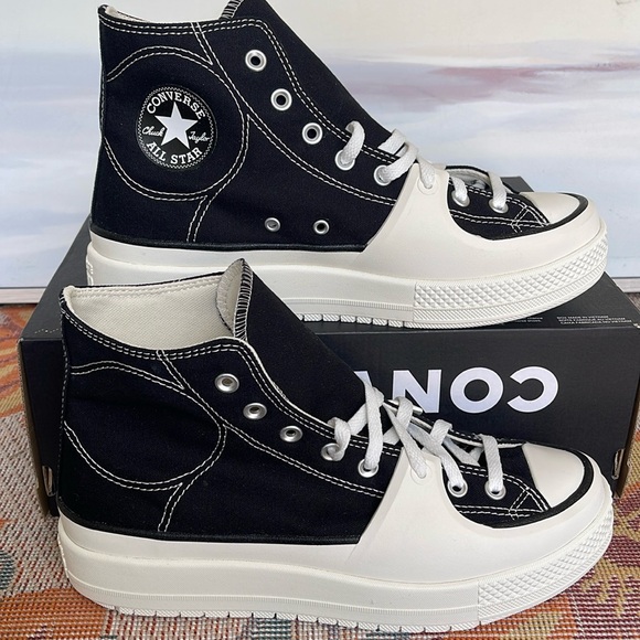 Converse Men’s CTAS A05094C
CTAS CONSTRUCT HI BLACK/VINTAGE WHITE/EGRET
Platform - Picture 3 of 16